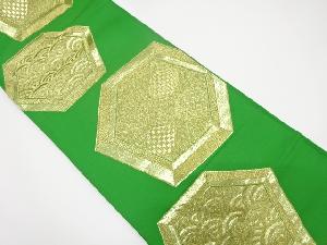 アンティーク　幾何学に古典柄模様織り出し袋帯（材料）